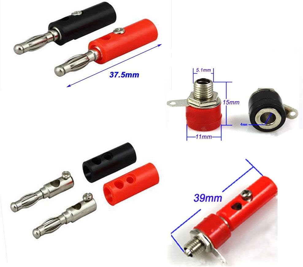RUNCCI-YUN (26 works 52 pcs 4mm Banana Plugs Socket,Amplifier Terminal Connector,Binding Post Connector,for Speaker Wire Wall Plate - Image 3