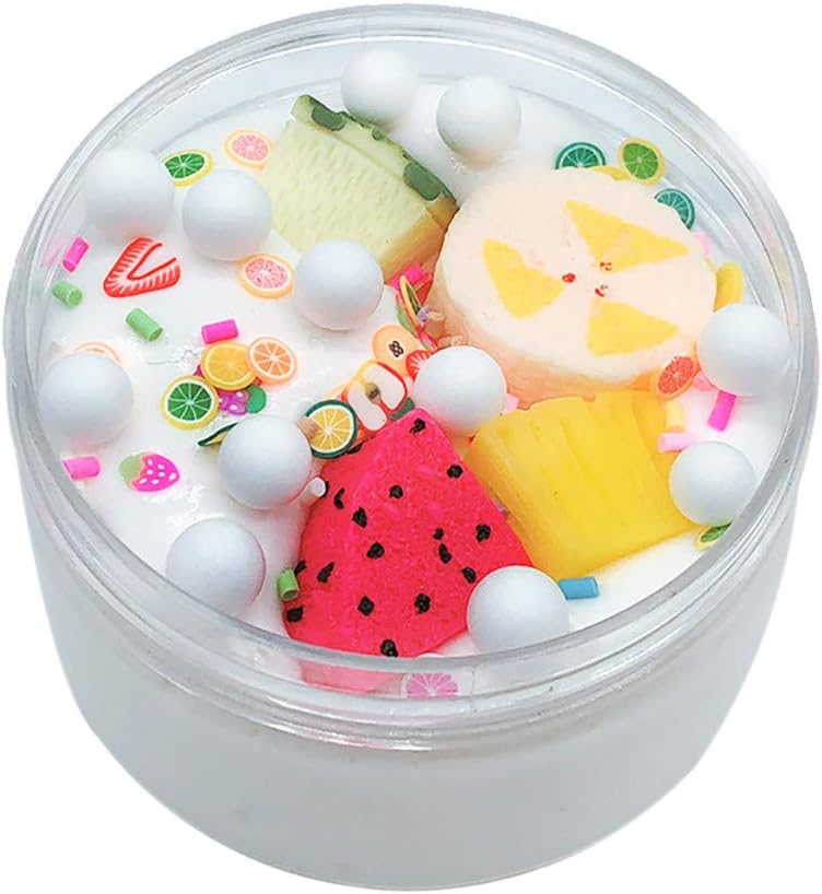 Inforin New Fruit Banana Cotton Mud Puff Slime Putty Scented Stress Kids Clay Toy