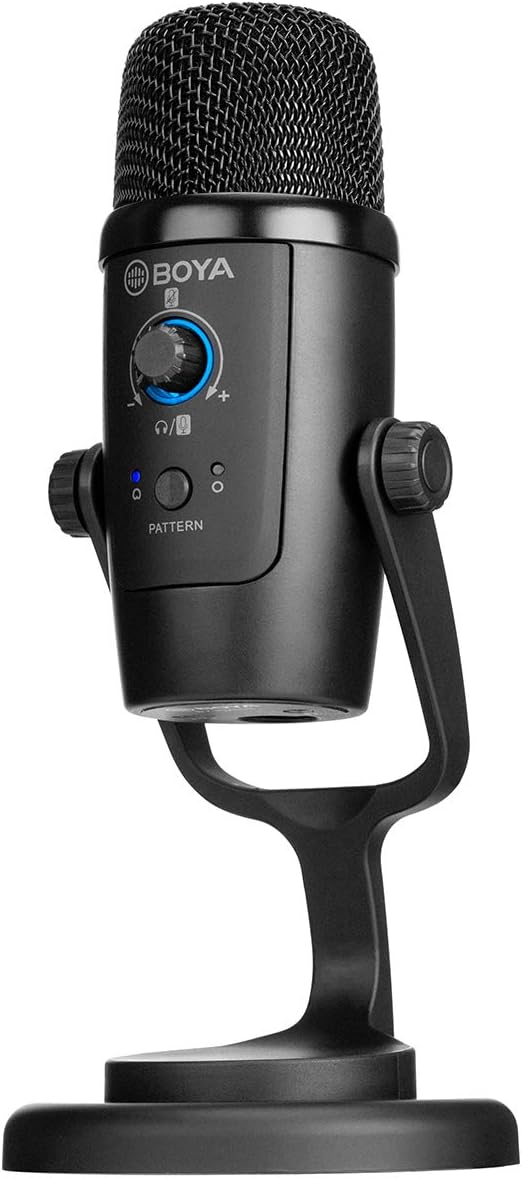 USB Condenser Microphone, BOYA BY-PM500 USB Studio Microphone for Windows, Mac & PC, with Detachable Stand for Vocals, YouTube Streaming, Gaming, Conference Call, ASMR, Podcast Video Recording