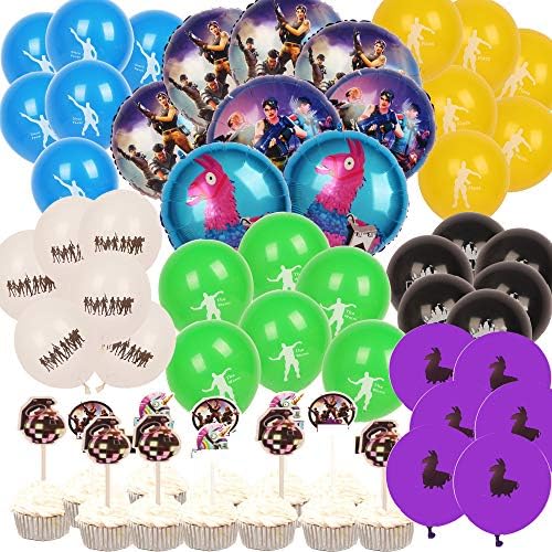 JUNIQUTE Video Game Party Supplies for Gaming Party Balloons Decorations- 52pcs Video game Birthday Party Favors Party Decorations Balloons