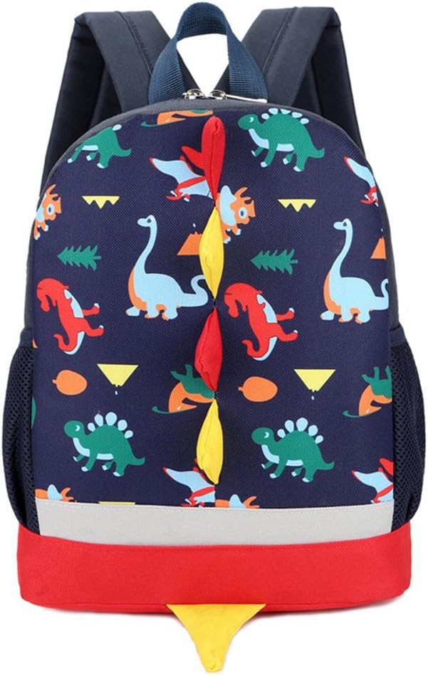 Cute 3D Cartoon Baby Toddlers Backpack Nursery Kindergarten Book Bag Kids Preschool Schoolbag for Boys Girls (Navy Blue)