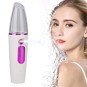 2-IN-1 Red & Blue LED Therapy & Nano Spray, Moisturizing Beauty Machine Cool Mist Facial Steamer Handy Mist Sprayer for Skin Rejuvenation, Moisturizing & Hydrating Beauty Skin Care(Purple)