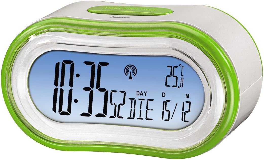 Hama "Fashion Pro Radio Controlled Alarm Clock, 14.3 x 67 x 79 mm, AAA