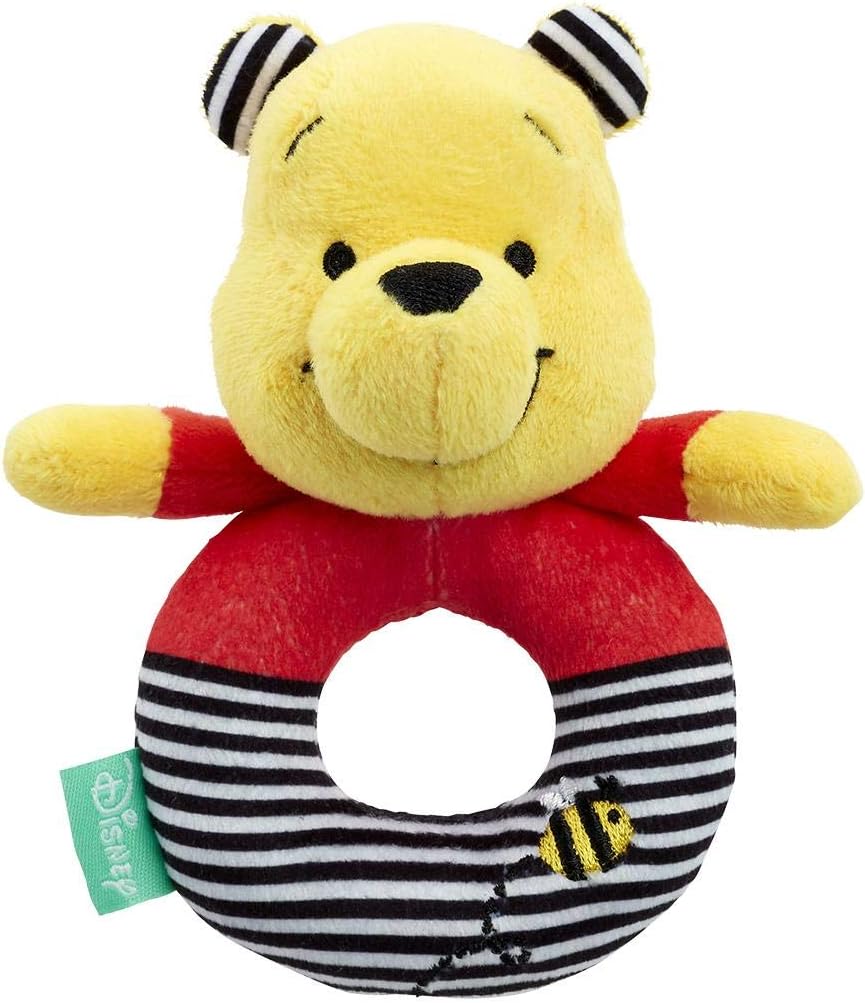 Rainbow Designs Disney Winnie the Pooh A New Adventure Ring Rattle 12cm, 9.5d x 6.5w x 12h
