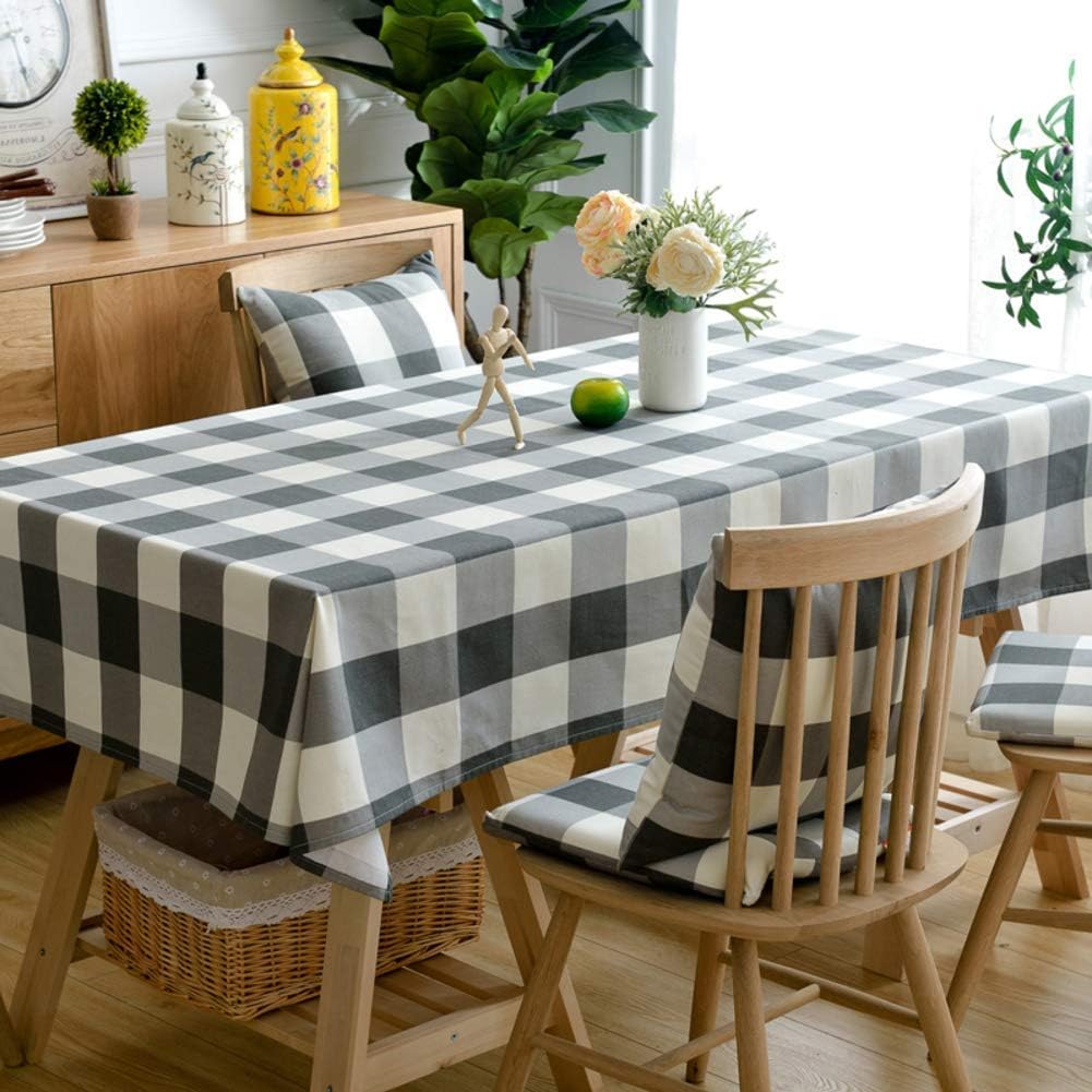 WENYAO Plaid fabric table cloth,Desk cloth,Rectangular cloth,For Coffee