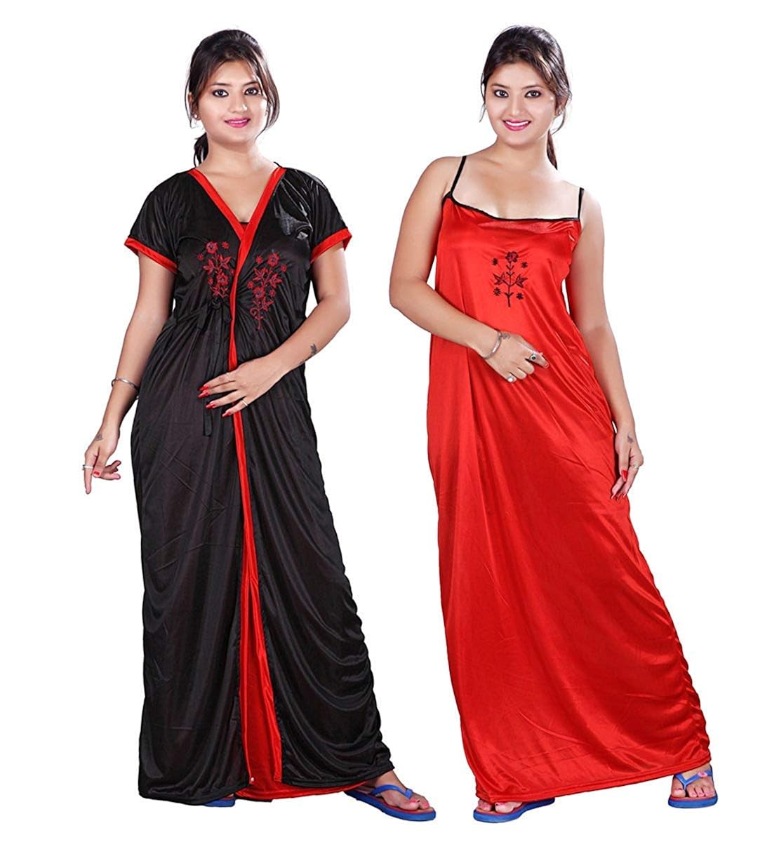 Red satin maxi nightdress Outlet