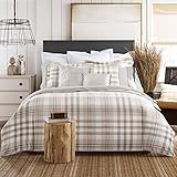 Tommy Hilfiger 034491TH004 Range Plaid Comforter, Taupe, Full/Queen