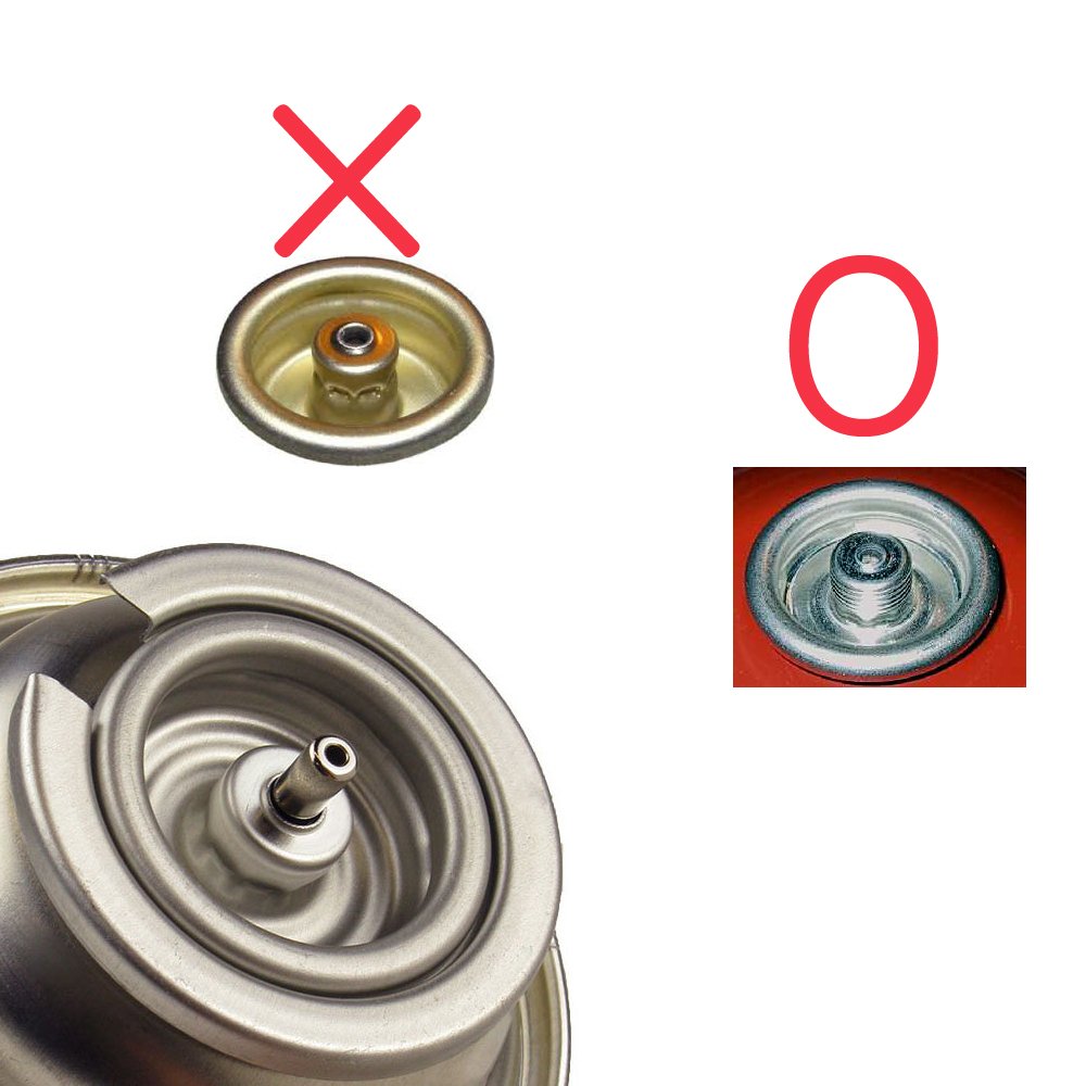 GWORKS Butane Gas Nozzle Converter Screw Type Gas/lindal Valve