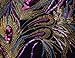 Angel-fashions Women's Chiffon Peacock Feather Green Beading Masquerade Dress