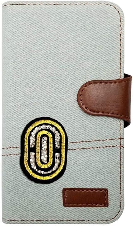 Amazon Co Jp Sslink Aquos Sense4 Plus Aquos Sense 4 Plus Case Notebook Type Number 0 Glitter Patch Number Deco Cute Stylish Denim Ice Blue Fabric Fabric Card Storage Flip Cover Smartphone Electronics