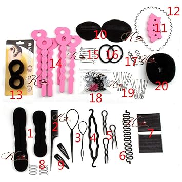 Buy Leoie 20 Pcs Set Hair Styling Tools Set Magic Hair Bun Clip