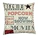 4TH Emotion Movie Theater Cinema Admit One Ticket Personalized Home Decor Design Throw Pillow Cover Pillow Case 18 x 18 Inch Cotton Linen for Sofa (Art Quotes)