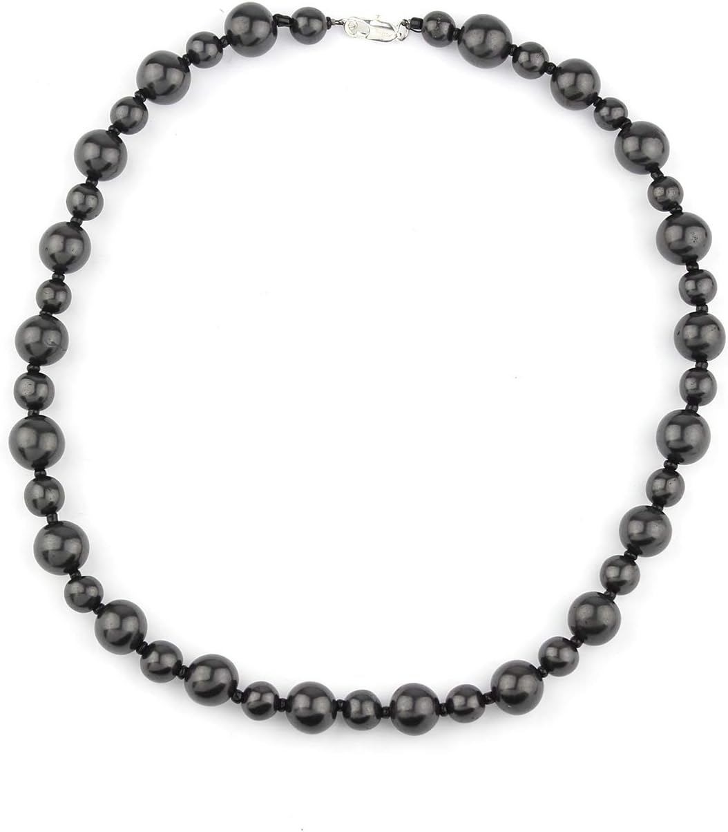 Heka NaturalsShungite Crystal Bella Necklace | Spiritual Jewellery & Chakra Necklace, Trendy Jewellery, Shungite Stones, Healing Crystals, Black Necklace for Negative Energy Protection
