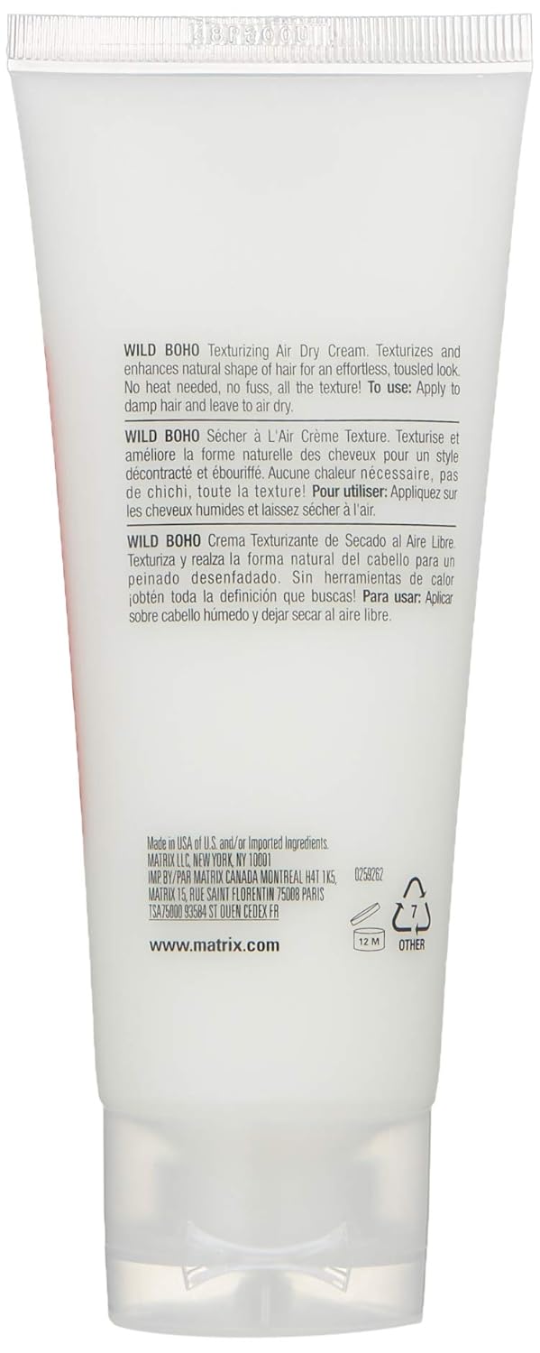 MATRIX Style Link Wild Boho Texturizing Air-Dry Cream | Texturizes & Enhances Natural Shape of Hair | For Fine Hair | 3.4 Fl. Oz.: Premium Beauty