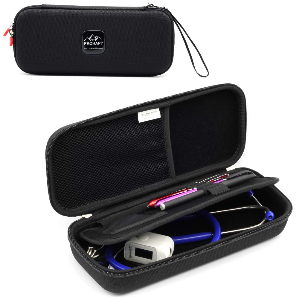 PROHAPI Hard Stethoscope Case, Large Stethoscope Carrying Case with ID