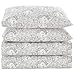 Mellanni Queen Sheets Set - 4 PC Iconic Collection Bedding - Hotel Luxury, Extra Soft, Cooling Bed Sheets - Wrinkle, Fade, Stain Resistant (Queen, Paisley Gray)