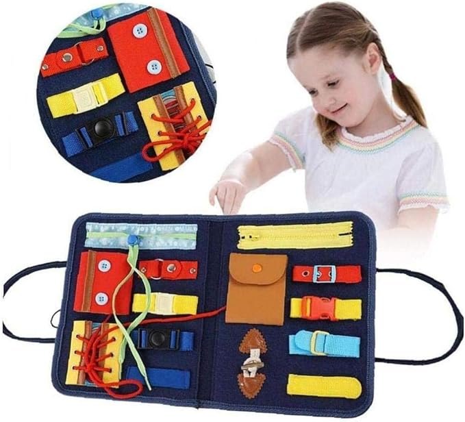 Les Competences De Base Busy Board Jouets Montessori Enfants Tableau Dactivite Bebe Jouets Educatifs Jeux Sensoriels Precoces Apprendre A Shabiller La Motricite Fine Reveils Educatifs Jeux Et Jouets Bhattbros Com