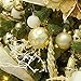 Sea Team 125-Pack Shatterproof Gold Christmas Ball Ornaments Set, Assorted Multi-Sized Hanging Baubles, Xmas Tree Decorations, Seasonal Décor for Holiday Wreath Garland, Hooks Included
