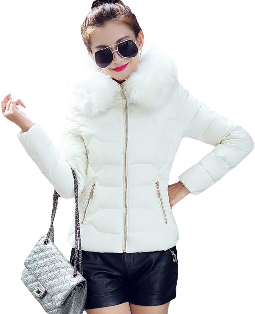 CHICFOR Women's Winter Thick Warm Parkas Jackets Coats with Faux Fur Hood