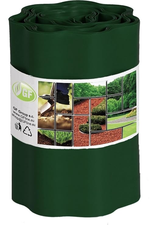 Rasenkante 9m x 25 cm dunkelgrün Beeteinfassung Beetumrandung Rasenbegrenzung Raseneinfassung Mähkante