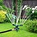 NiceFit Garden Lawn Sprinklers, Automatic Water Sprinkler for Garden Lawn, 360 Degree Rotating 3 Arms Water Sprinkler Irrigation System, Spike Base