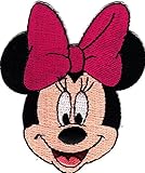 DISNEY-MINNIE MOUSE w/PINK HAIR BOW-Iron On Applique Patch/TV, Movie,Cartoons