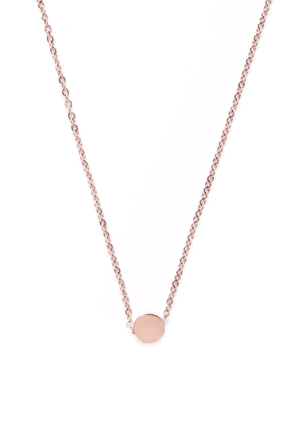 Happiness Boutique Damas Collar con Colgante Círculo Oro Rosa  Collar Minimalista