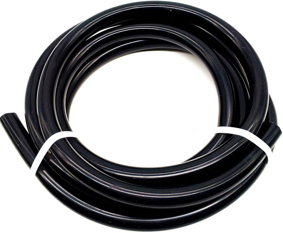 Universal ID 4MM silicone vacuum Hose Line 10 Feet Length Inner Diameter (ID 4MM(5/32 Inch), Black): Automotive