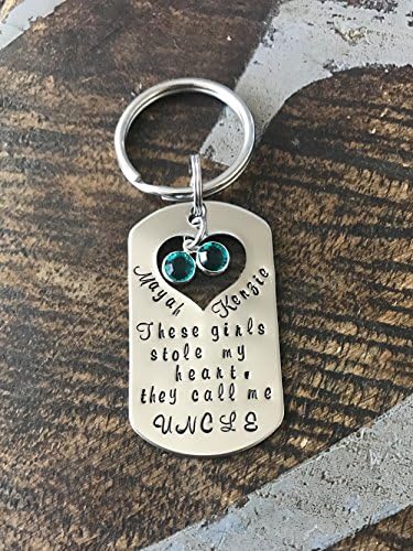 Blue Eyed JewelsThese girls Personalised Uncle present personalized Uncle keychain gift This Uncle belongs to personalised Uncle keyring gift uncle birthday