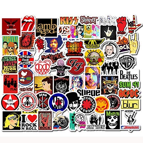 NEULEBEN Pegatinas de Banda 100 Piezas,Pegatinas de Música Rock and