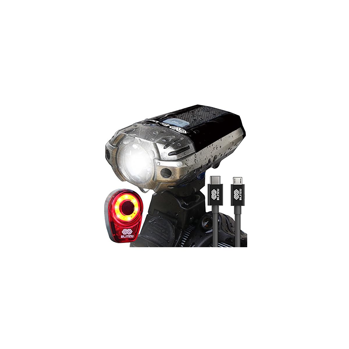 Bright Eyes Aircraft Aluminium Waterproof 300 Lumen LED Bike Light Set