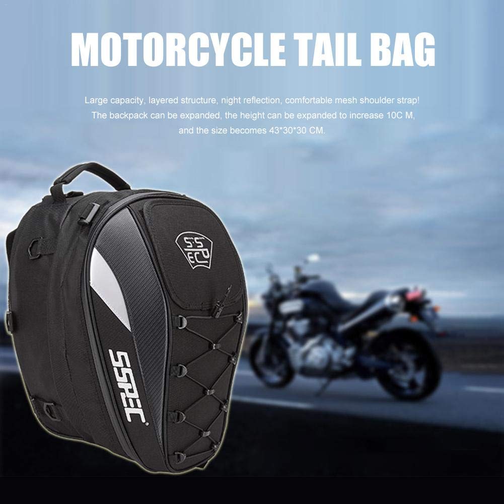 VOVI Expandable Thick Motorcycle Tail Bag Large Capacity