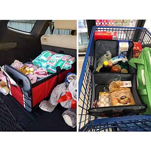 Car Trunk Organizer,Foldable Grocery Storage Container Collapsible and