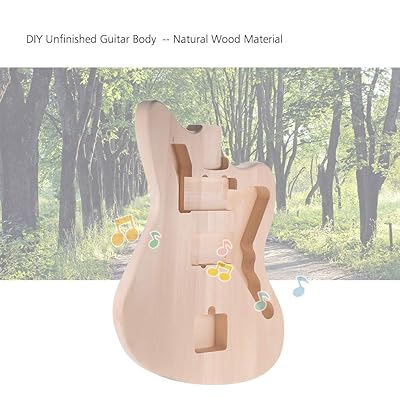 Buy Diy Guitar Kit Leeofty Mzb T Diy Electric Guitar Unfinished Body Guitar Barrel Blank Basswood Guitar Body Replacement For Jaguar Online In Indonesia B08sq13dbz