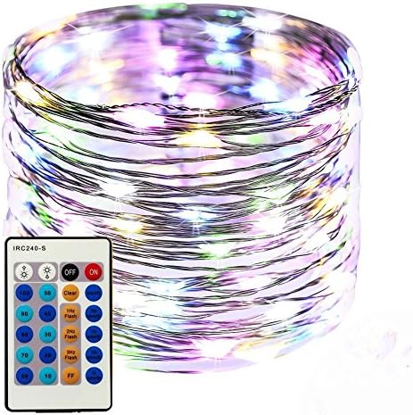 99ft/30m 300LEDs String Lights, Copper Wire Lights Waterproof Dimmable Starry Lights with Remote Control for Bedroom, Patio, Garden, Yard, Wedding and Party-Multi Color