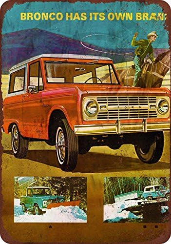 1967 Ford Bronco Reproduction Metal Sign tin 8 x 12