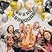 VINAKAS Black And Gold Party Decorations with Happy Birthday Banner - Birthday Party Decorations, Black And Gold Balloons, Tinsel Foil Fringe Curtains, Black and Gold Table Cover and More!