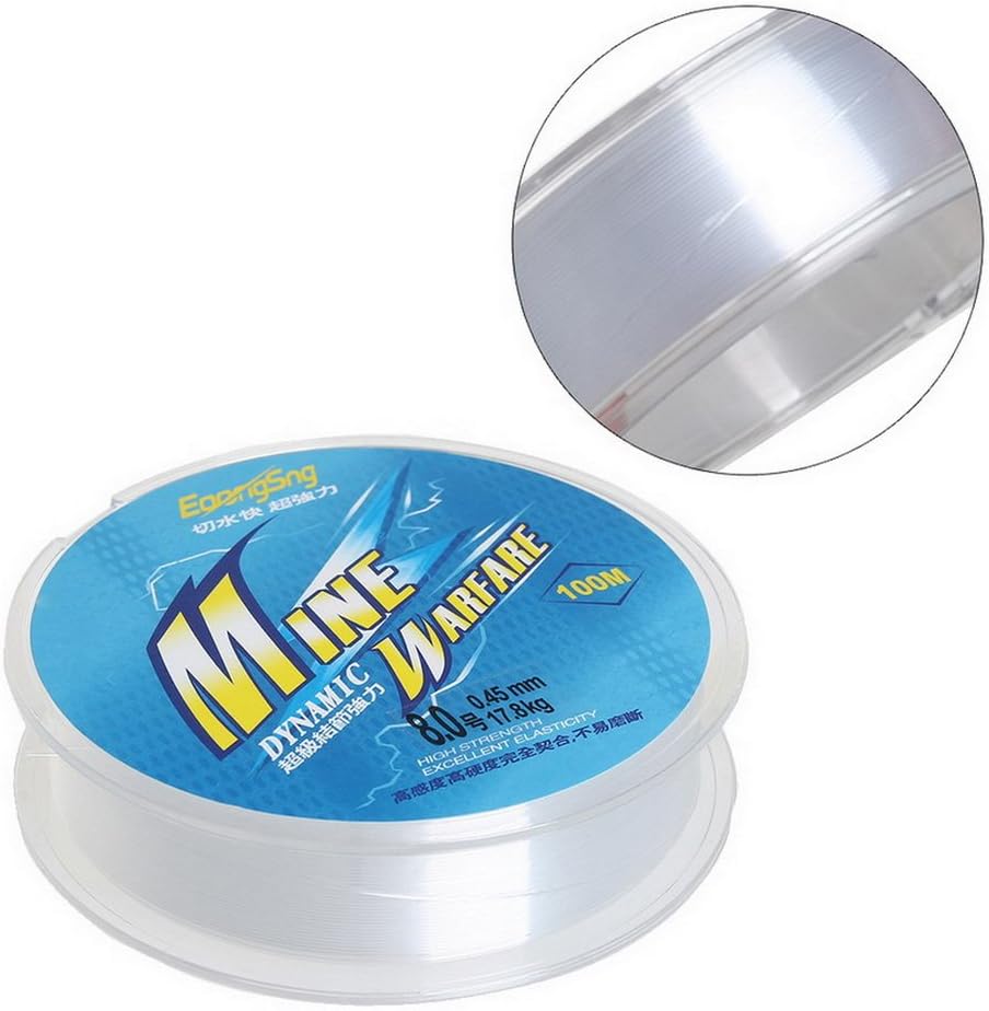 Clear Fishing Line, 110Yards/100M Nylon Monofilament Fishing Wire Strong Fly Line Backing Craft DIY Tool : Sports & Outdoors