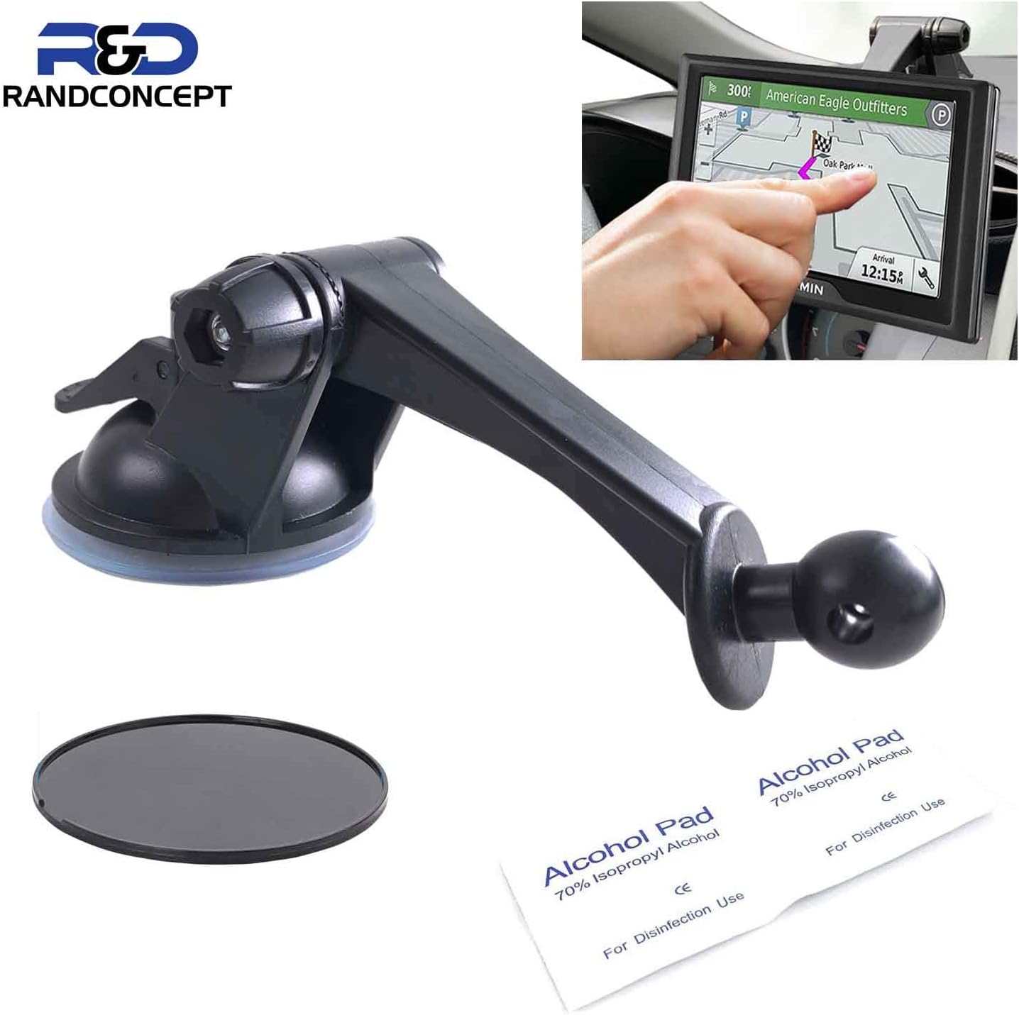 Randconcept GPS Mount for Garmin Sat Nav, GPS, Navigation