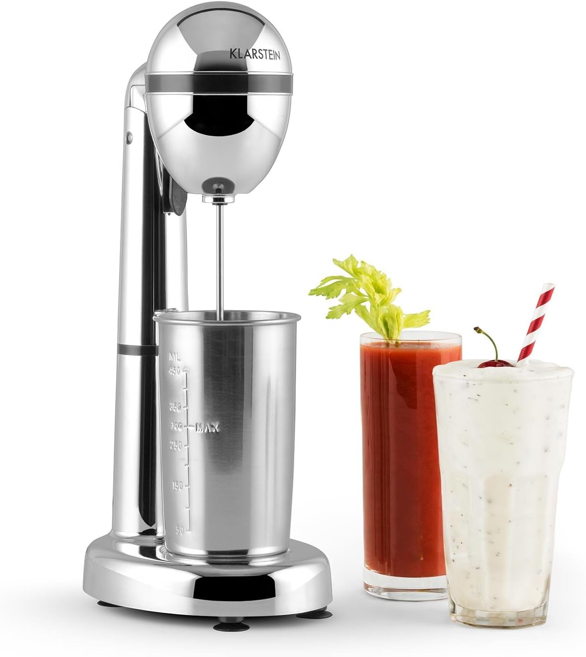 Klarstein Van Damme Drink Shaker Milkshake Machine, Frappe Mixer