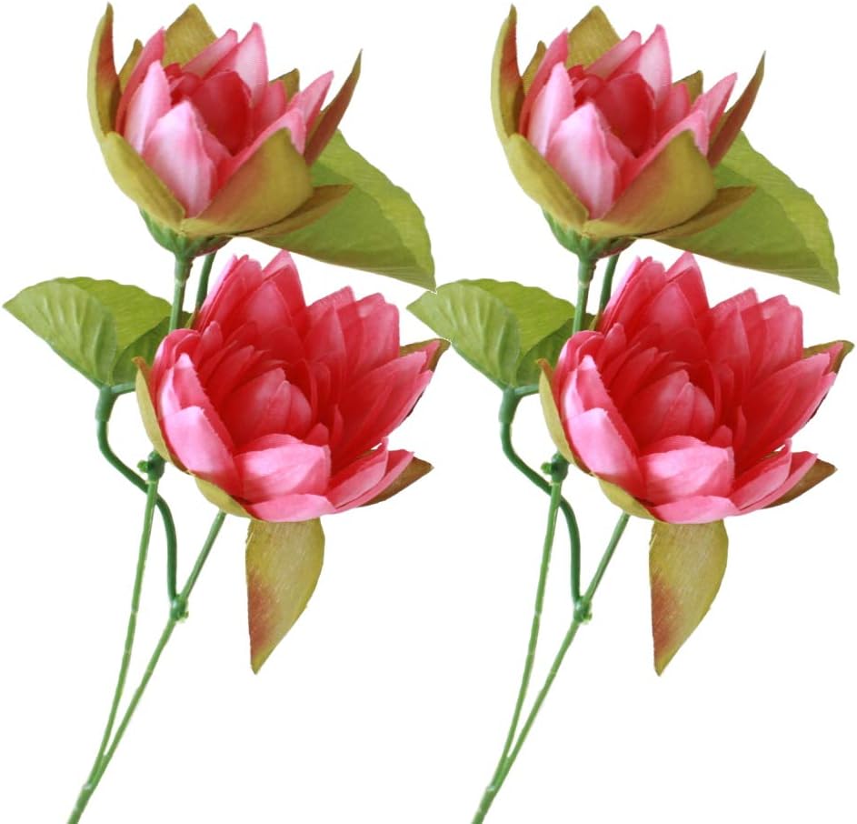 Amazon Co Jp 山久 ハスのスプレー ピンク 2本単位 蓮 ロータス 中 2493 仏様のお供えに シルクフラワー Ct触媒加工 1607 6791 造花 ホビー