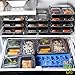 [Bonus-Pack] Premium Qualtiy 3-Compartment BPA FREE Stackable Meal Prep Food Storage Containers with Lids | Microwave & Dishwasher Safe Bento Lunch Box | Reusable Portion Control Plates + FREE Cutlery