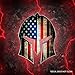 Bigtime Spartan Helmet Decal | Gladiator - Distressed Grunge American Flag | Contour Cut Bubble - F R E E HP Laminated Adhesive Car Sticker Gun 2nd Amendment | Made in USA | 5