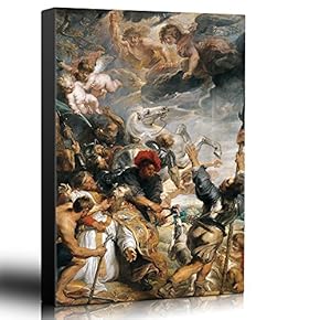 Oil Painting of The Martyrdom of St. Livinus by Peter Paul Rubens - Baroque Style - Angels, Catholic, Christianity - Canvas Art Home Art - 12x18 inches