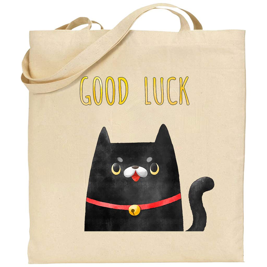 Bolsa algodón gato negro personalizable tote bag: Amazon.es: Handmade