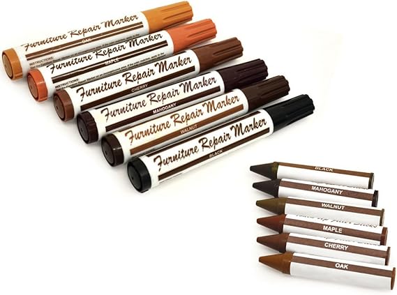 Korrekturstift Holz Reparaturstift Fur Mobelkratzer Furnier Und Laminat 12er Set Amazon De Baumarkt