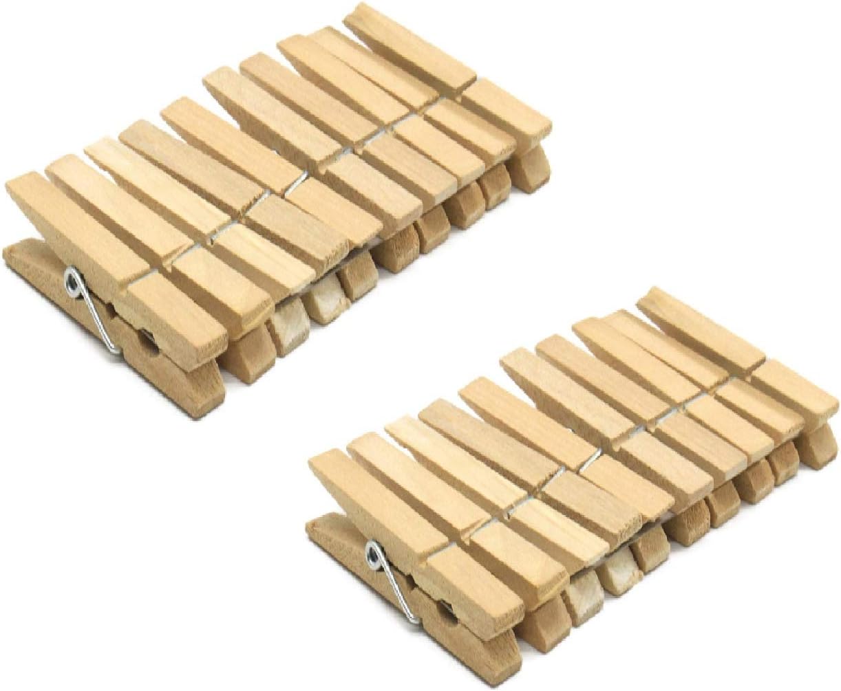 Winberg Clip Craft and Office use Clip or Indoor Cloth Clip Made by Bamboo Natural Wooden Product 40 Pcs