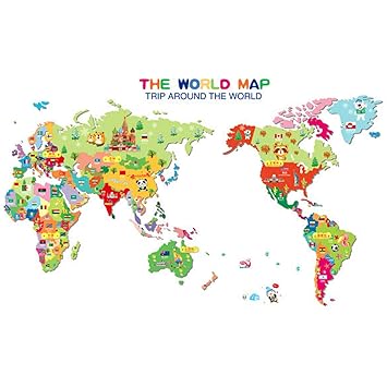 Amazon Co Jp フェリモア カラフル世界地図 地図ポスター 色付き Amazon Co Jp フェリモア カラフル世界地図 地図ポスター 色付き