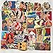 Dotow Pinup Sticker Hot Hottie Blonde Girl Sexy Women Vintage Decal Luggage Skateboard Sticker Car Bike Bumper Guitar Decals Phone Case (52pcs-Sexy)