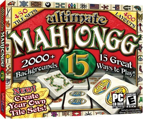 Ultimate Mahjong 15 With 2000 Backgrounds 450 Tilesets Jewel Case Pc Computer And Video 